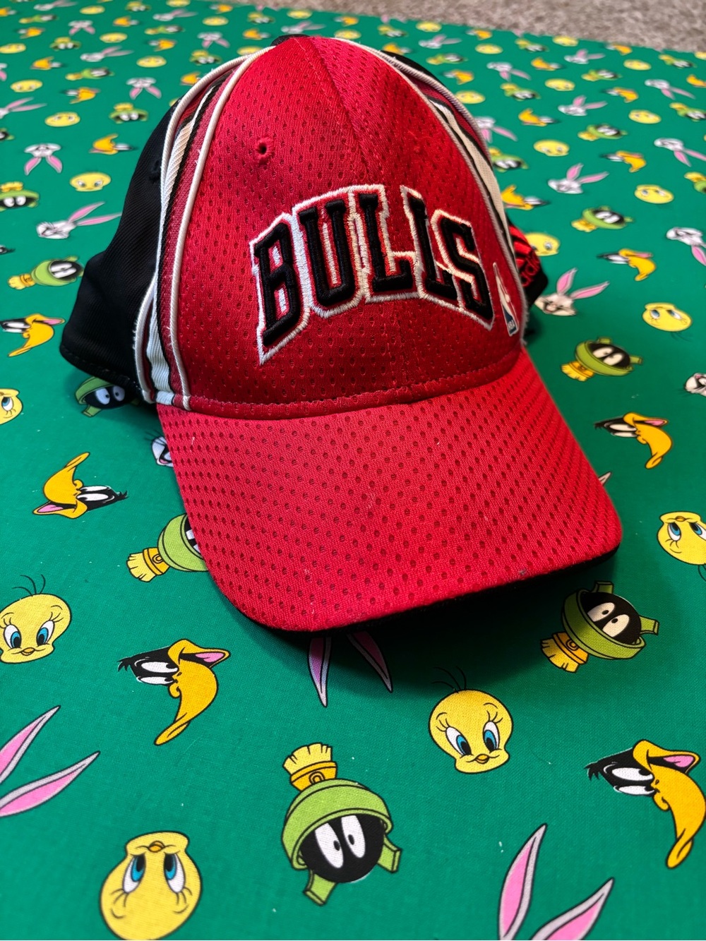 Kids Red & Black Mesh Baseball Cap